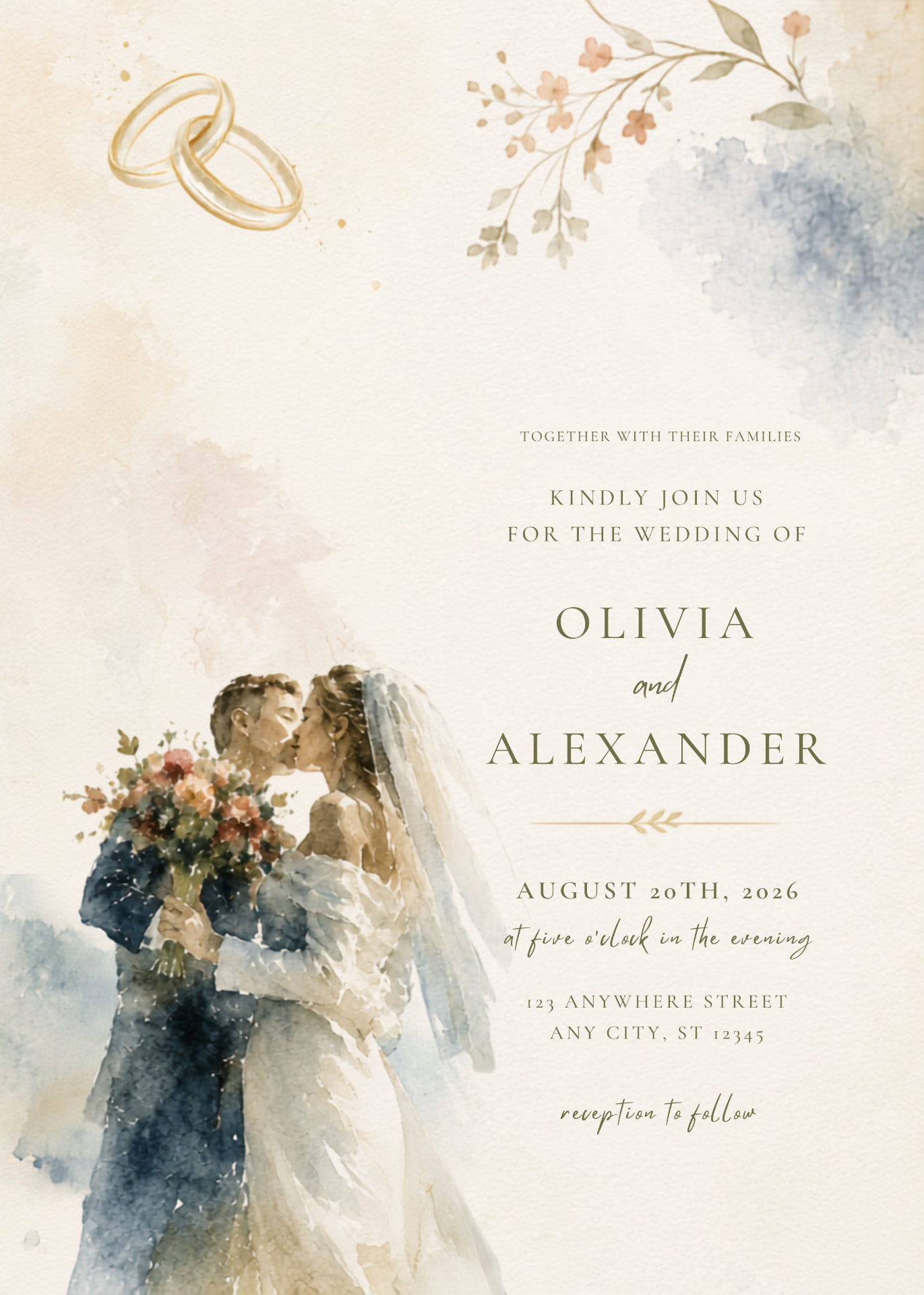The Bluebell Wedding Collection Canva wedding template preview