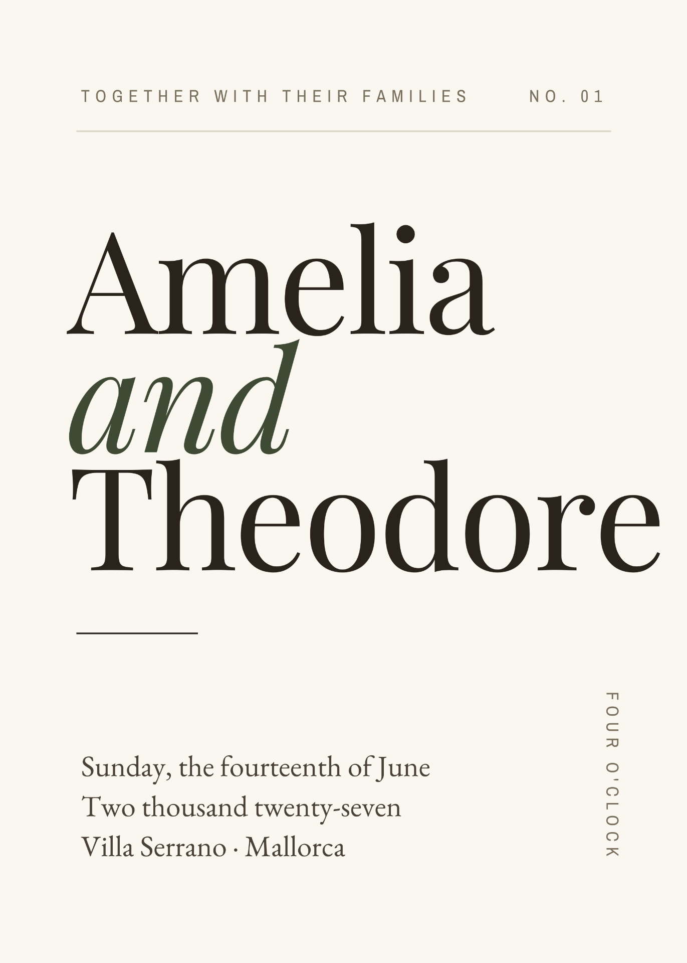 Serrano Editorial Wedding Stationery Suite Canva wedding template preview